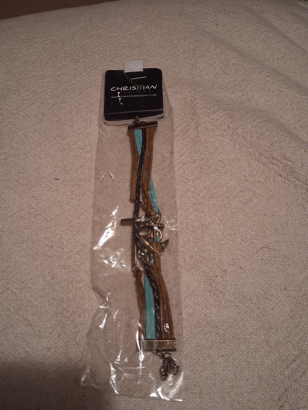 Multi-Strand Turquoise and Brown Charm Bracelet